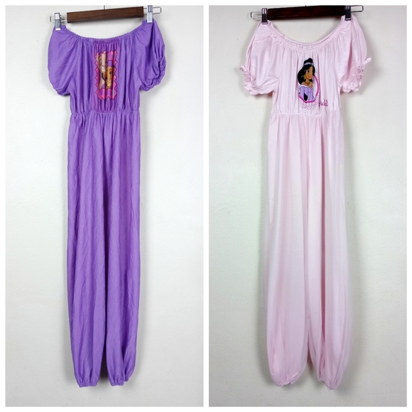 Disney Jumpsuit Pajamas Bundle One Piece Aladdin Jasmine Lion King Harem Pant
